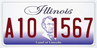 IL license plate A101567