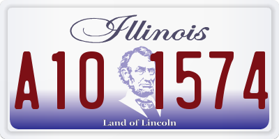 IL license plate A101574