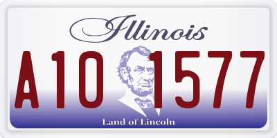 IL license plate A101577