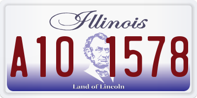 IL license plate A101578