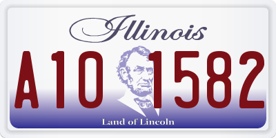 IL license plate A101582