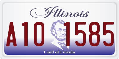 IL license plate A101585