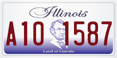 IL license plate A101587