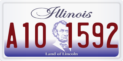 IL license plate A101592