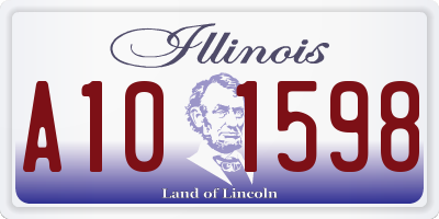 IL license plate A101598