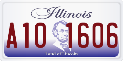 IL license plate A101606