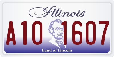 IL license plate A101607