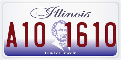 IL license plate A101610
