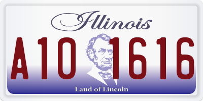 IL license plate A101616