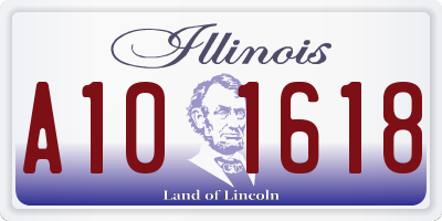 IL license plate A101618