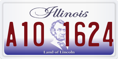 IL license plate A101624