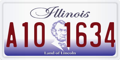 IL license plate A101634