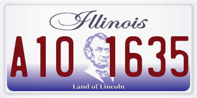 IL license plate A101635