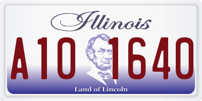 IL license plate A101640