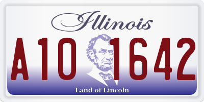 IL license plate A101642