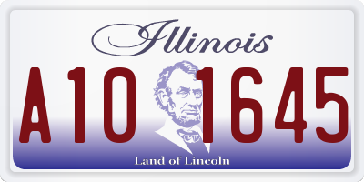 IL license plate A101645