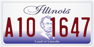 IL license plate A101647