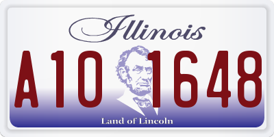 IL license plate A101648