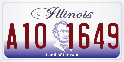 IL license plate A101649
