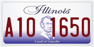 IL license plate A101650
