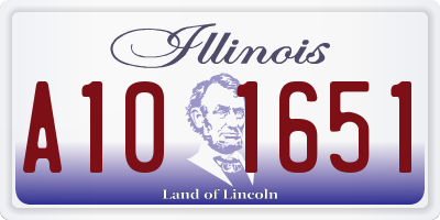 IL license plate A101651