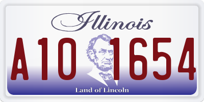 IL license plate A101654