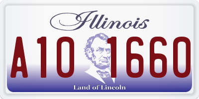 IL license plate A101660