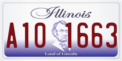 IL license plate A101663