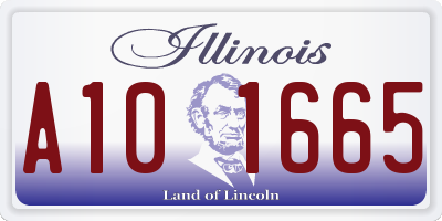 IL license plate A101665