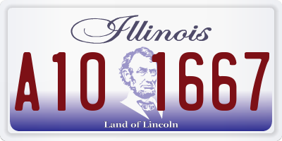 IL license plate A101667