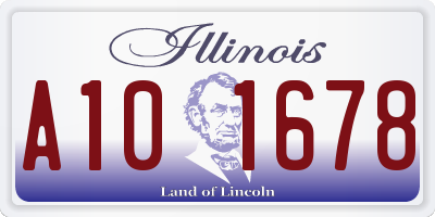 IL license plate A101678