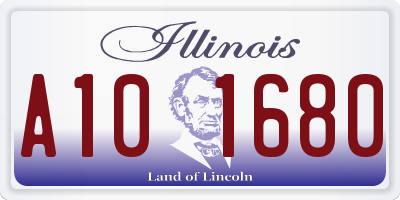 IL license plate A101680
