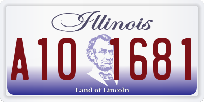 IL license plate A101681