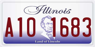 IL license plate A101683