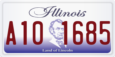 IL license plate A101685