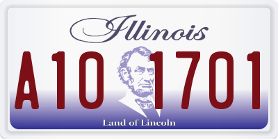 IL license plate A101701