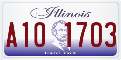 IL license plate A101703