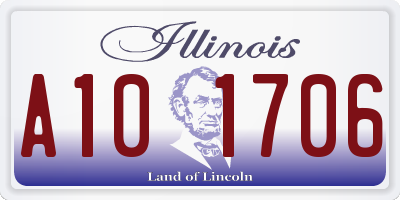 IL license plate A101706