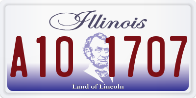 IL license plate A101707