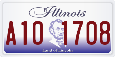 IL license plate A101708
