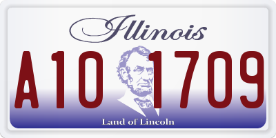 IL license plate A101709