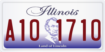 IL license plate A101710