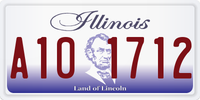 IL license plate A101712