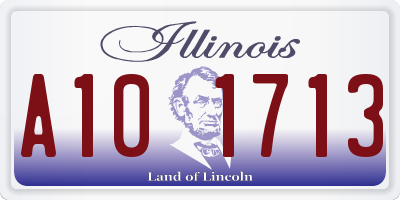 IL license plate A101713
