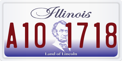 IL license plate A101718