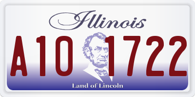 IL license plate A101722