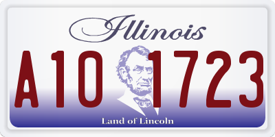 IL license plate A101723