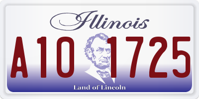 IL license plate A101725
