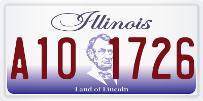 IL license plate A101726