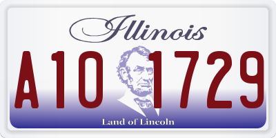 IL license plate A101729